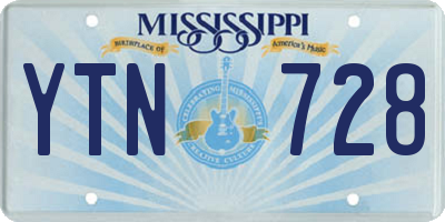 MS license plate YTN728