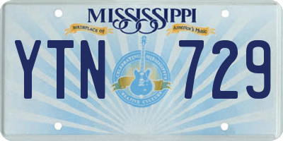 MS license plate YTN729