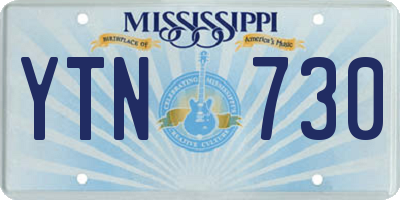 MS license plate YTN730