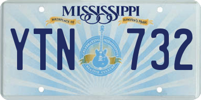 MS license plate YTN732