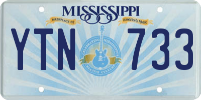 MS license plate YTN733