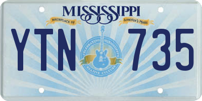 MS license plate YTN735