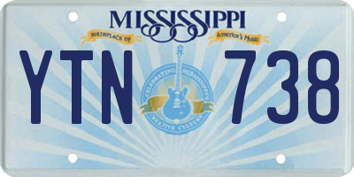 MS license plate YTN738