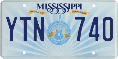 MS license plate YTN740
