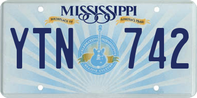 MS license plate YTN742