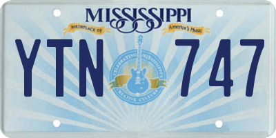 MS license plate YTN747