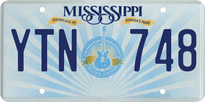 MS license plate YTN748