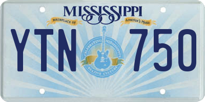 MS license plate YTN750