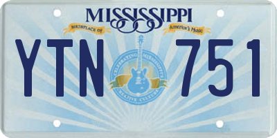 MS license plate YTN751