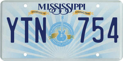 MS license plate YTN754