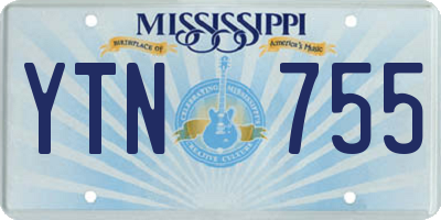 MS license plate YTN755