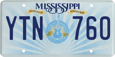 MS license plate YTN760