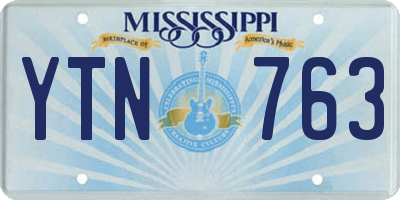 MS license plate YTN763