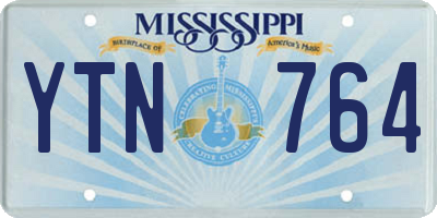 MS license plate YTN764