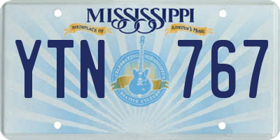 MS license plate YTN767