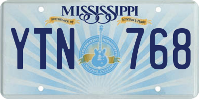 MS license plate YTN768