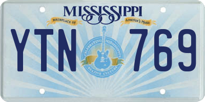 MS license plate YTN769