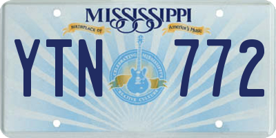 MS license plate YTN772
