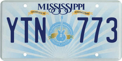 MS license plate YTN773