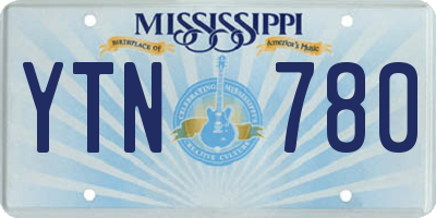 MS license plate YTN780