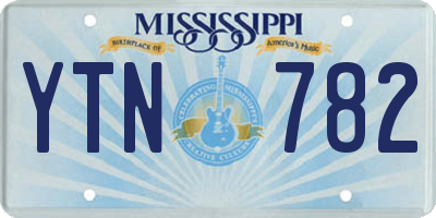 MS license plate YTN782