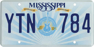 MS license plate YTN784