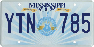 MS license plate YTN785