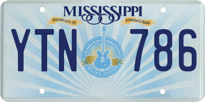 MS license plate YTN786