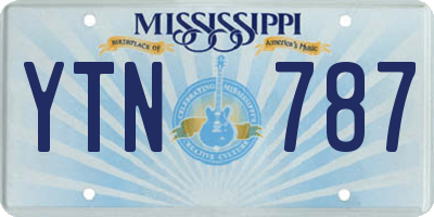 MS license plate YTN787