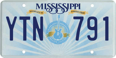 MS license plate YTN791