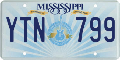 MS license plate YTN799