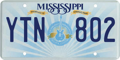 MS license plate YTN802