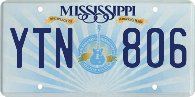 MS license plate YTN806