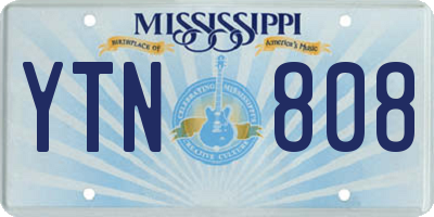 MS license plate YTN808
