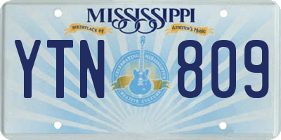 MS license plate YTN809
