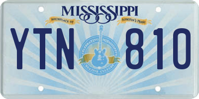 MS license plate YTN810