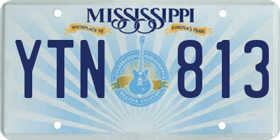 MS license plate YTN813