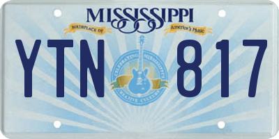 MS license plate YTN817