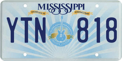 MS license plate YTN818