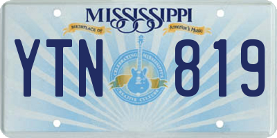 MS license plate YTN819