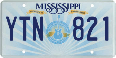 MS license plate YTN821