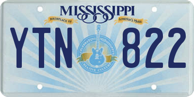MS license plate YTN822