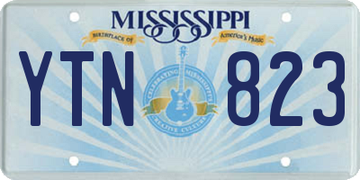 MS license plate YTN823