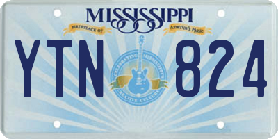 MS license plate YTN824
