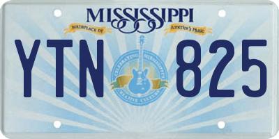 MS license plate YTN825