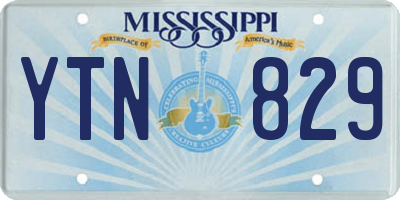 MS license plate YTN829