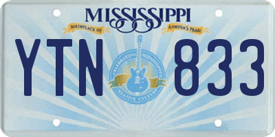 MS license plate YTN833