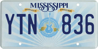 MS license plate YTN836