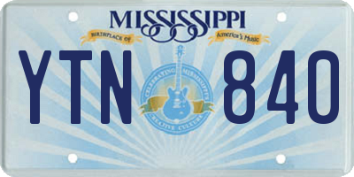 MS license plate YTN840