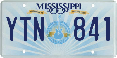 MS license plate YTN841